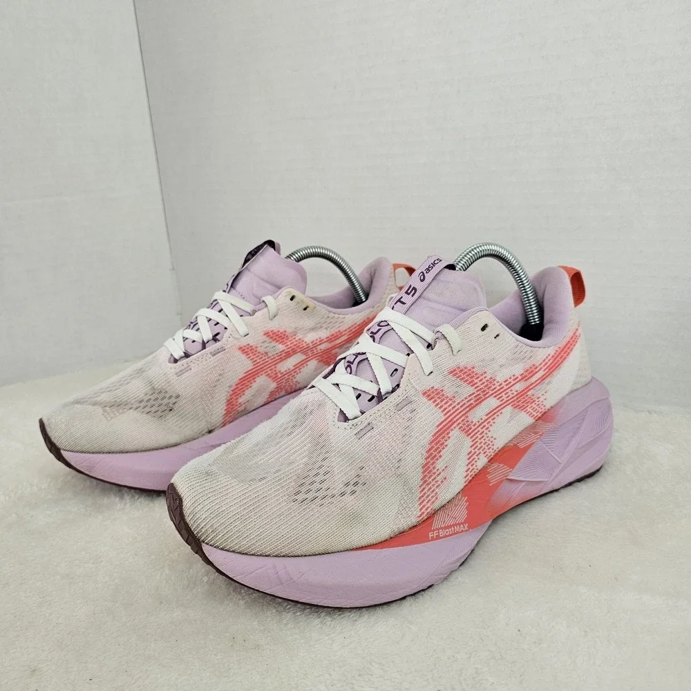 ASICS Novablast 5 Running Shoes Womens 9.5 Pink Mesh Racing Athletic Sneakers